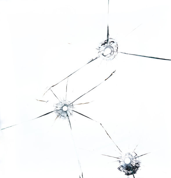 白底上玻璃上有三个弹孔图片下载