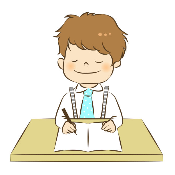 矢量插图的男人在西装和微笑和工作图片下载