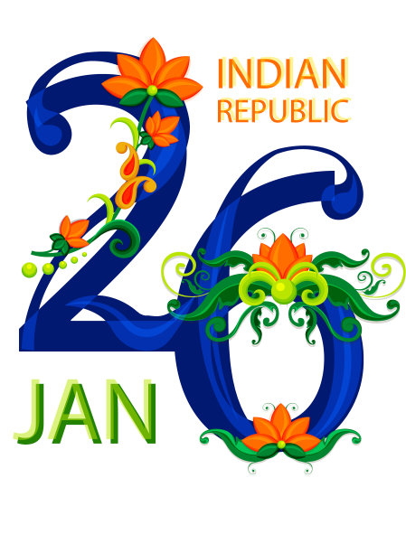 快乐的共和国日印度节日背景图片下载