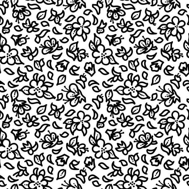 无缝轮廓花纹图片下载