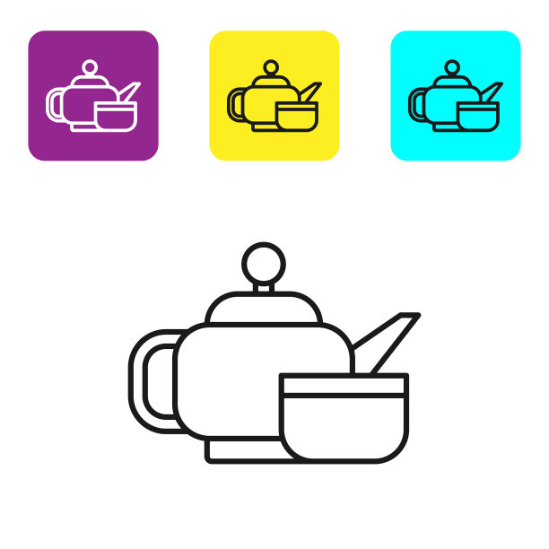 黑线是日本传统茶道的图标图片下载