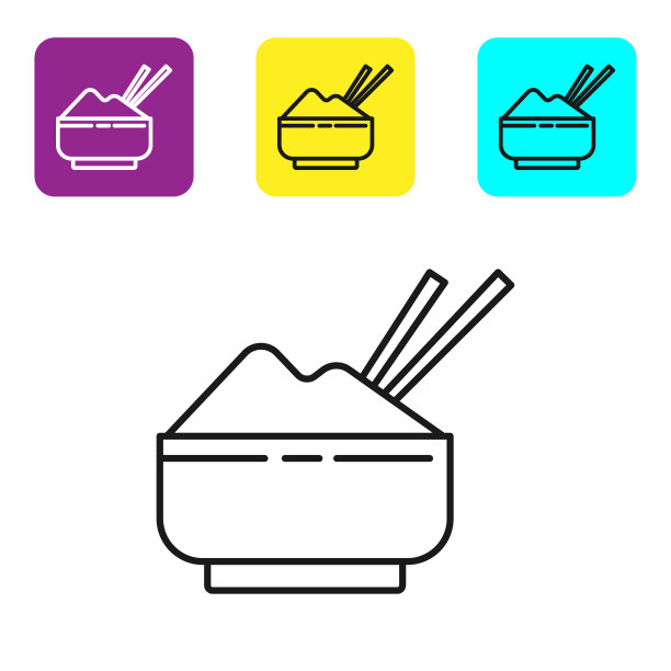 米饭在碗里用筷子画上黑线图片下载