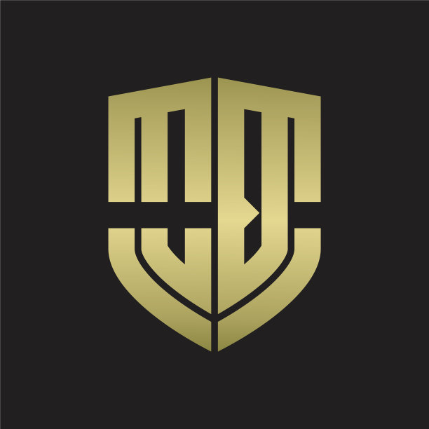 Oq标志与徽章盾形设计的字母组合图片下载