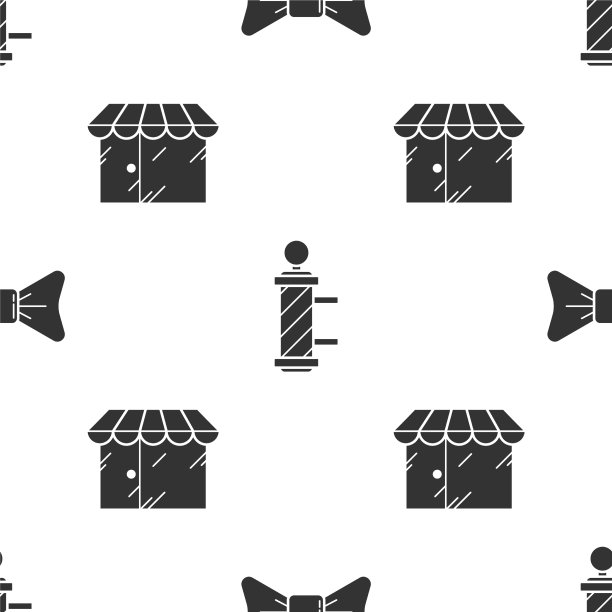 设置蝴蝶结经典理发店杆和图片下载