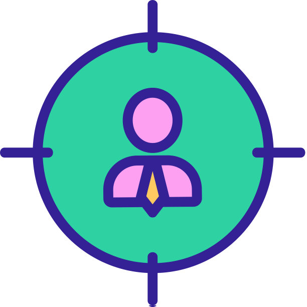 目标员工图标孤立轮廓图片下载