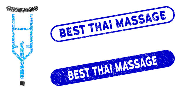 矩形拼贴拐杖与苦恼最好泰国图片下载