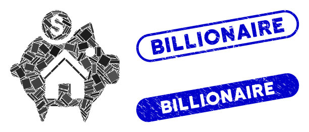 矩形马赛克房地产小猪银行与纹理图片下载