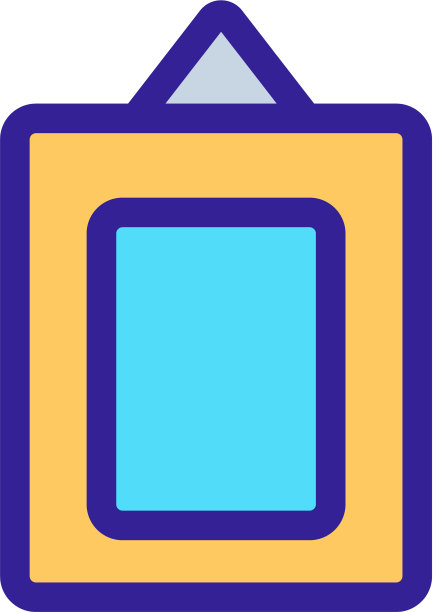 壁画图标孤立的轮廓符号图片下载