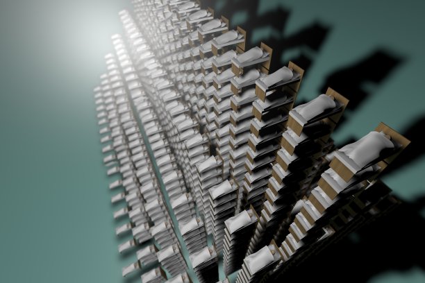 很多病床上都是病人三维渲染图片下载