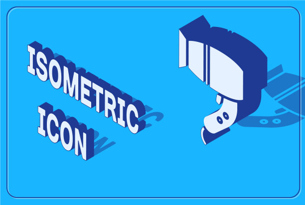 等距电吹风图标孤立在蓝色图片下载