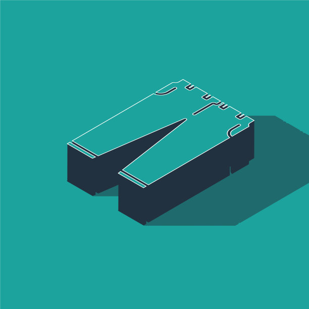 等距裤图标隔离在绿色背景图片下载