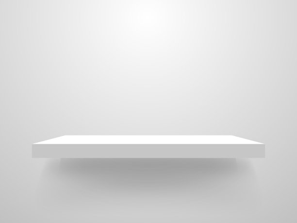 白色架子模型，干净的书架，空的架子图片下载