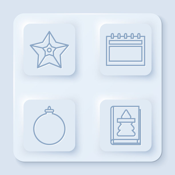 设行圣诞星日历圣诞球图片下载