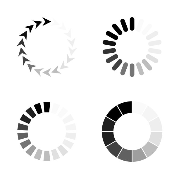 集合黑白预加载器隔离上图片下载