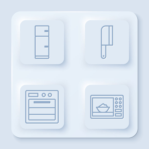 设置线冰箱，切肉机，烤箱和图片下载