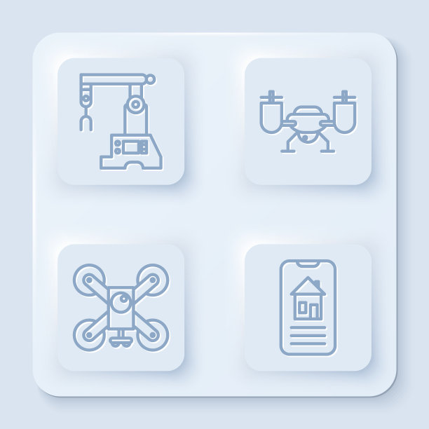 设定生产线装配线无人机飞行与行动图片下载