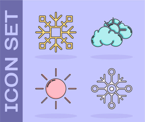 雪花雪花太阳，太阳和云图片下载