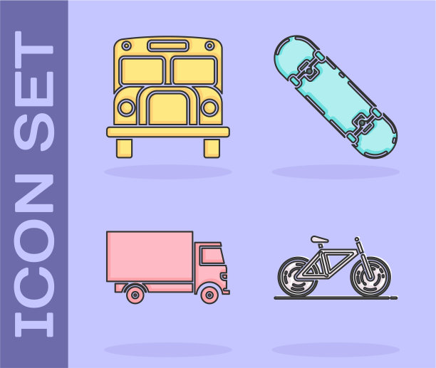 设置自行车校车运送货车图片下载