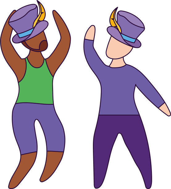 戴着狂欢节帽子的男人图片下载