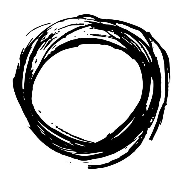 圆形框架grunge纹理手绘元素图片下载