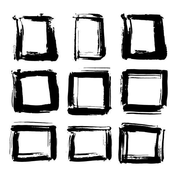 框架和文本框grunge纹理手绘图片下载