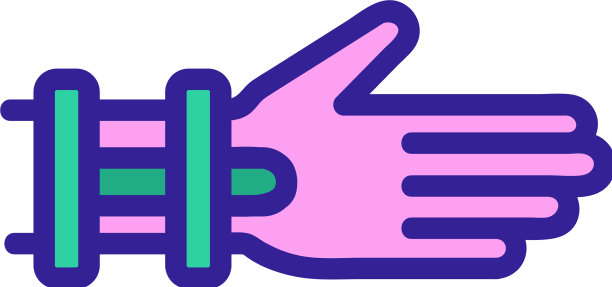 手腕上的绷带图标隔离图片下载