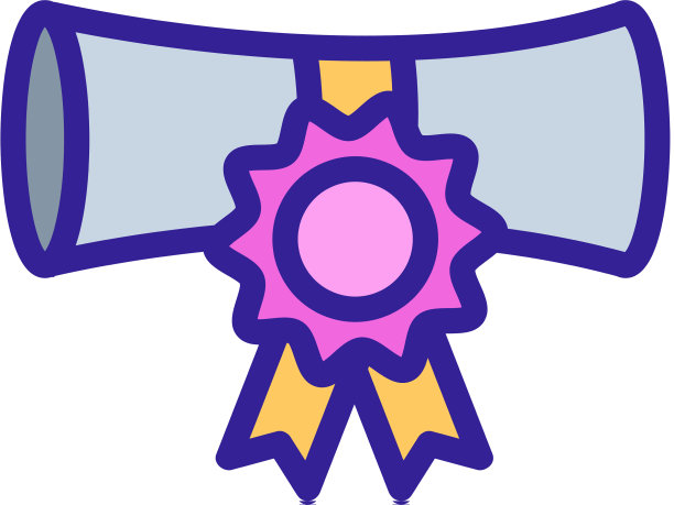 文凭图标孤立的轮廓符号图片下载