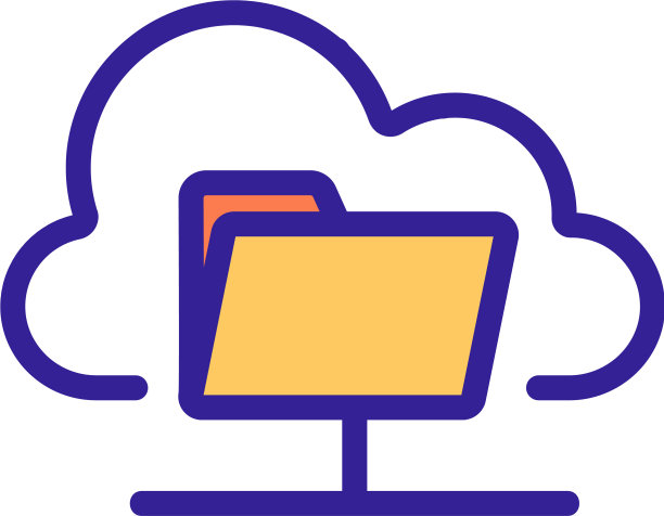 云存储图标孤立轮廓符号图片下载