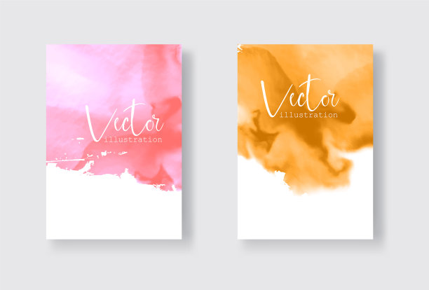 设置鲜艳多彩的金珊瑚水彩图片下载