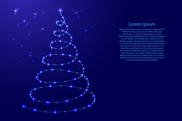 圣诞树的形状是一个抽象的螺旋形图片下载