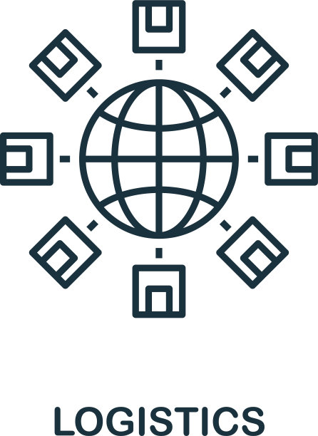 物流线条图标设计图片下载