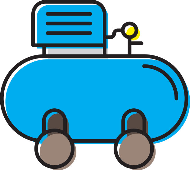 空压机图标隔离在白色背景上图片下载