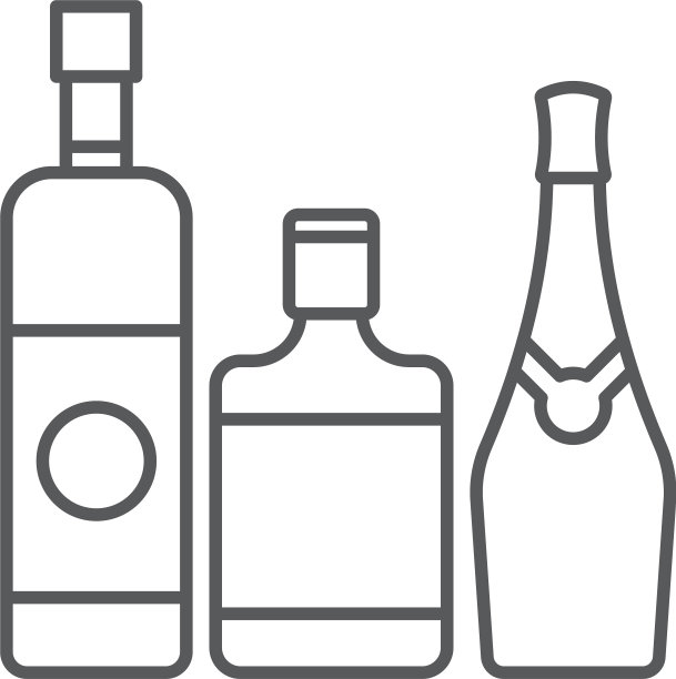 酒精饮料瓶图标符号图片下载