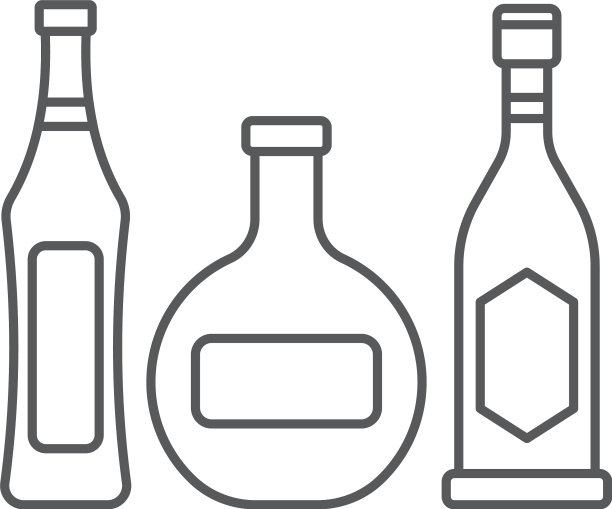 酒精饮料瓶图标符号图片下载