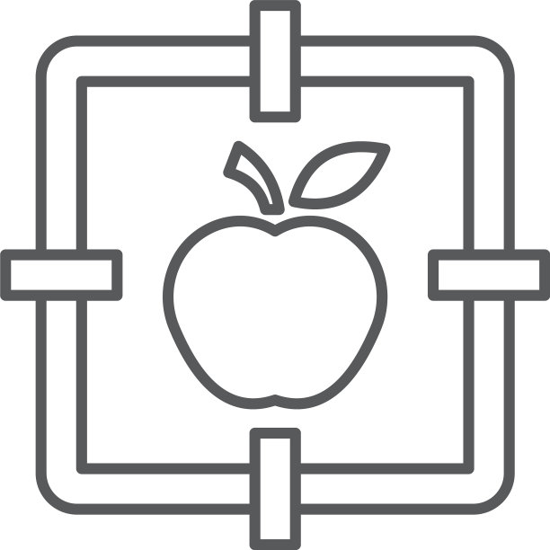 苹果与目标图标符号孤立在白色图片下载