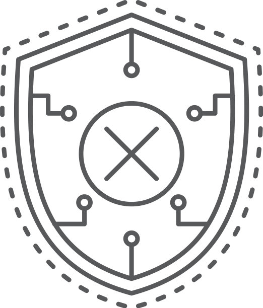 隔离在白色上的阻止安全盾牌图标图片下载