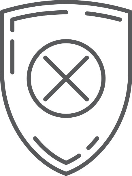 隔离在白色上的阻止安全盾牌图标图片下载
