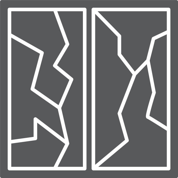 破窗图标概念设计孤立图片下载