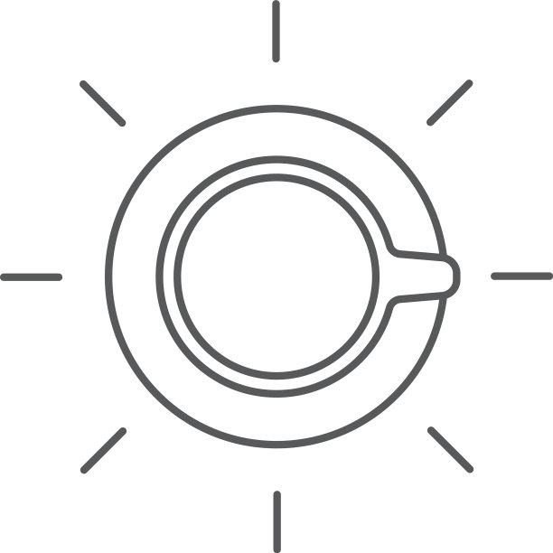 咖啡杯俯视图图标平面孤立的背景图片下载