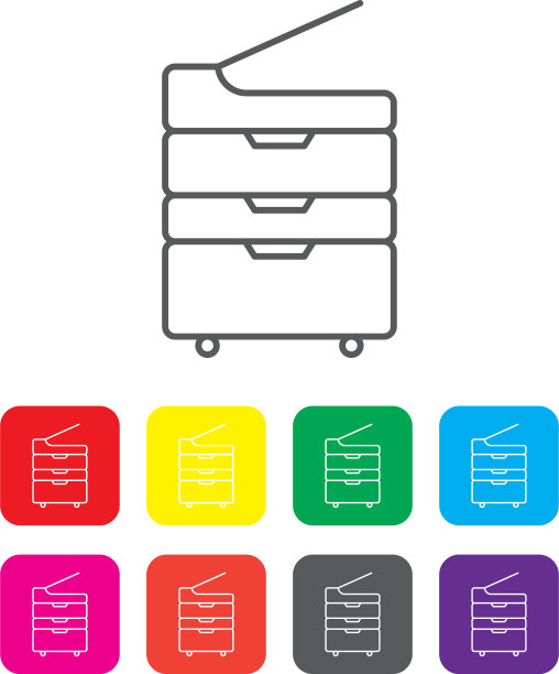 拷贝机图标概念孤立在白色图片下载