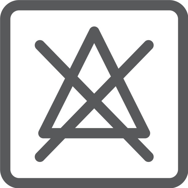 请勿漂白洗衣机标志（白色背景）图片下载
