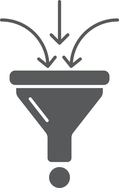 漏斗图标概念设计孤立在白色图片下载