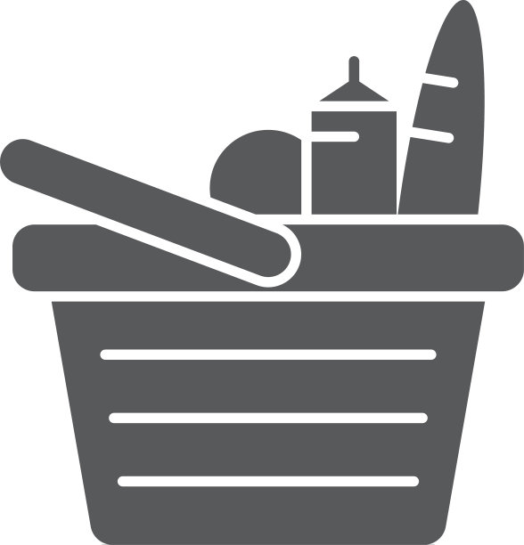 食品购物篮图标符号图片下载