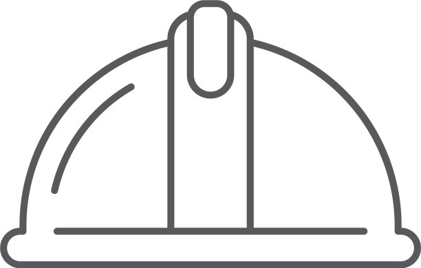 头盔或安全帽图标符号孤立在白色图片下载