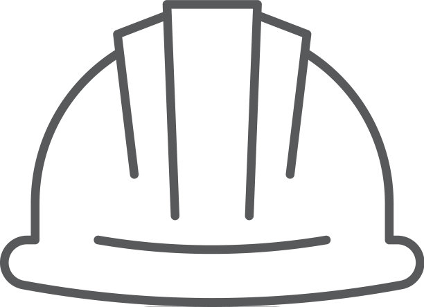 头盔或安全帽图标符号孤立在白色图片下载