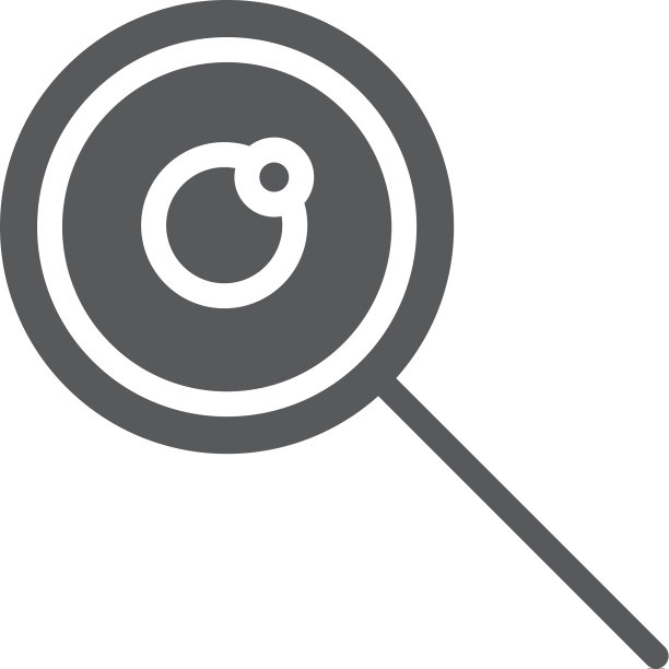 放大镜与眼睛图标符号隔离在白色图片下载