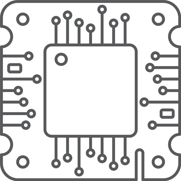 主板CPU处理器图标隔离白色图片下载
