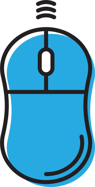 鼠标图标符号孤立在白色背景图片下载