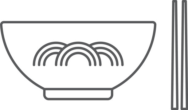 面条碗图标符号孤立在白色图片下载