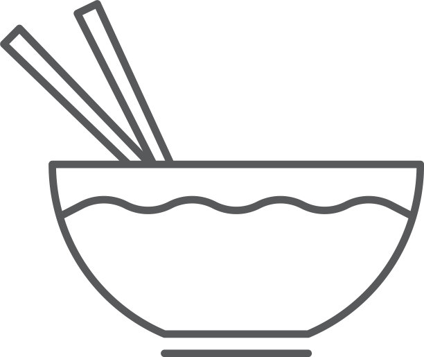 面条碗图标符号孤立在白色图片下载